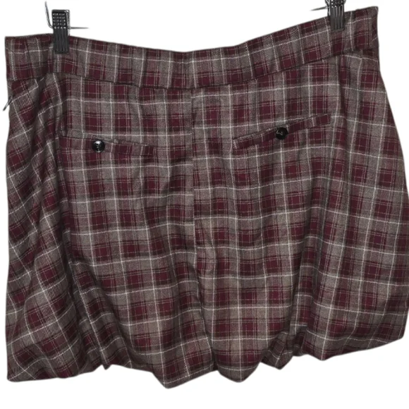 Emerson Lang‎ School Plaid Career Academia Bubble Women's Mini Skirt Size XL NEW - Picture 4 of 9